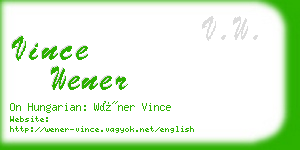 vince wener business card